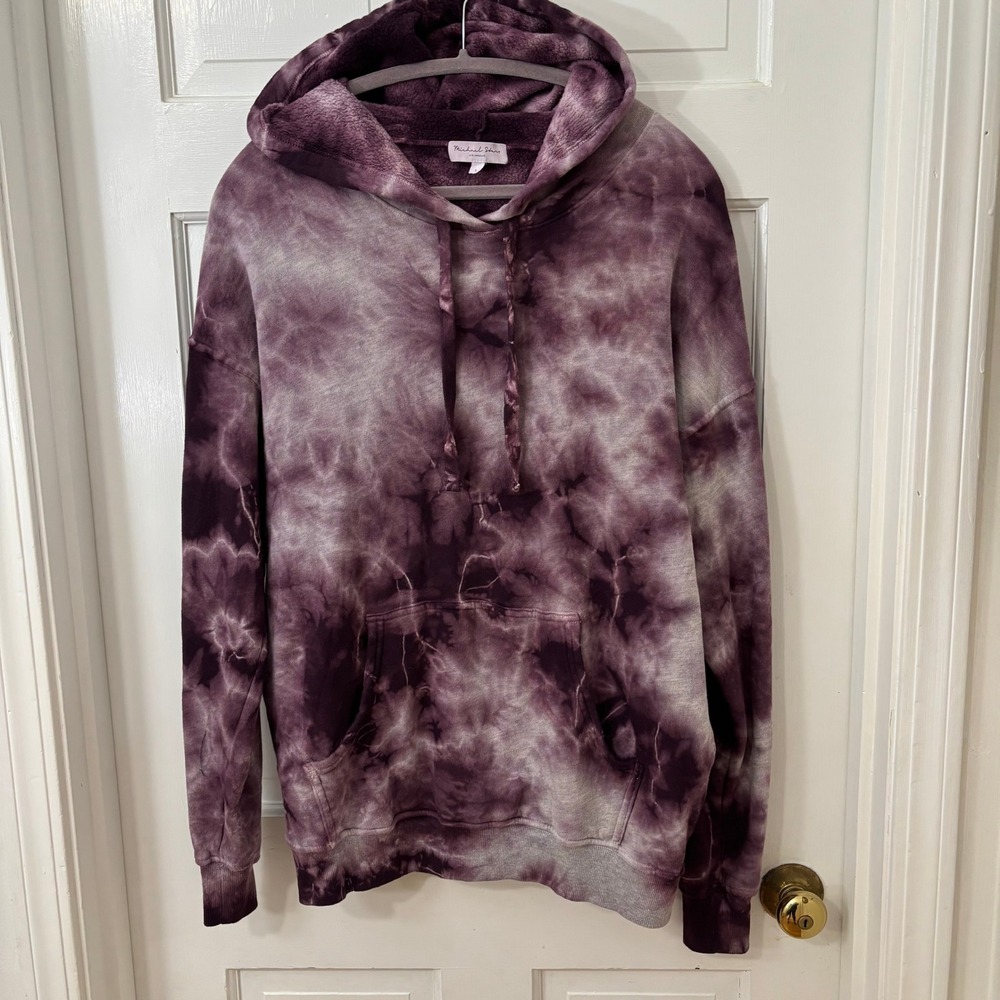 Michael Stars Sz S Oversize Tie Dye Hoodie Sweatshirt Boho Hippie Festival